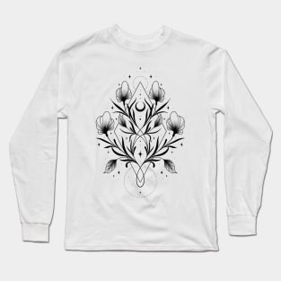 Floral Symmetry Long Sleeve T-Shirt